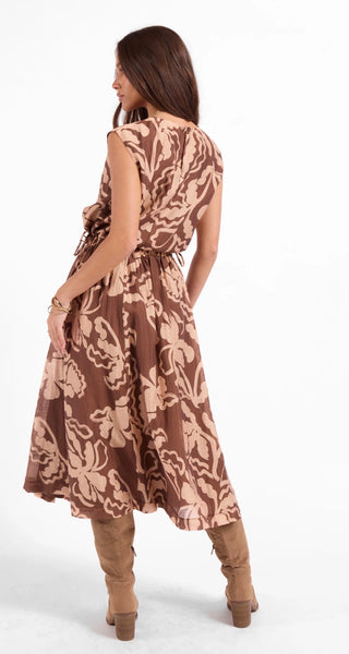 Oak Beige Rustic Charm Midi Skirt