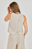 Taupe Button Tank