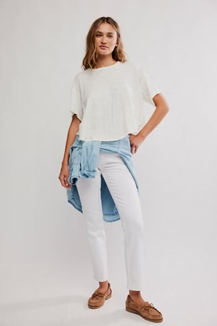 Free People Elsie Swing Tee White Whisper