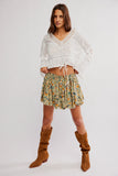 Free People Third Charm Printed Mini Green Combo