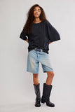 Free People WTF Perfect Oversized Tee Black