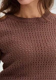 Espresso Netted Sweater Top