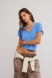 Free People Take  2 Tee Cornflower