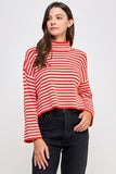 Red Stripe Knit Sweater