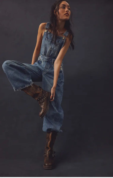 Free People Good Luck Overall Ultra Light Beam