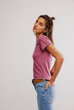 Free People Nova Tee Crushed Berry