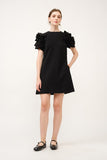 Black 3D Floral Applique Dress