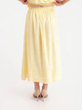 Beach Glass Embroidered Maxi Skirt Yellow