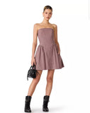 Steve Madden Paulinna Dress Blush Plaid