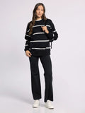 Martina Top Black Stripe
