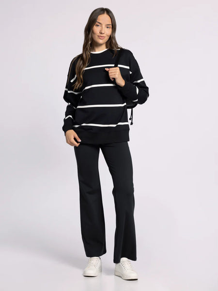 Martina Top Black Stripe