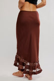 Free People Long Lost Lover 1/2 Slip Spiced Chocolate