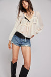 Free People Now or Never Denim Short Sunsational