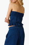 Steve Madden Harbor Strapless Top Soft Indigo