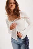 Free People Lets Party Cardi Clean Ivory