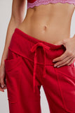 Free People Staycation Lounge Pant Deep Cherry