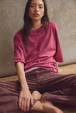 Free People Perfect Oversized Tee Glass Roses