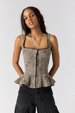 Free People Jolie Corset Black Combo