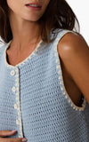 Steve Madden Annya Sweater Vest Blue Ice