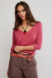 Free People High Line Tee Deep Claret