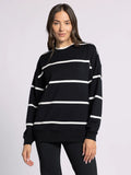 Martina Top Black Stripe