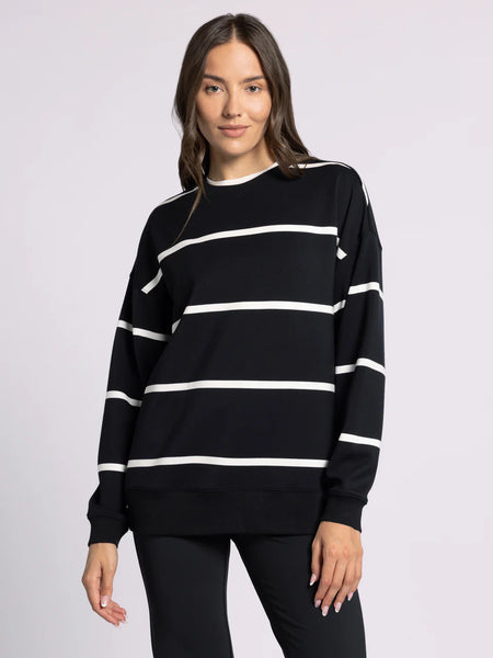 Martina Top Black Stripe