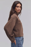 Free People Celeste Quarter Zip Teak