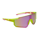 Diff Heat Neon Yellow Pink Rush Mirror Polarized Sunglasses