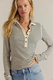 Free People Lake Henley Stripe Tea Combo