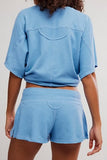 Free People Staycation Sleep Shorts Blissful Blue