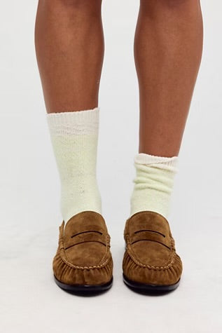 Free People Nordic Knit Sock Pack Lime Cream