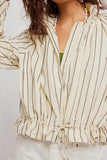 Free People Devon Balloon Stripped Ivory Combo