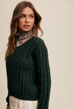 Green Cable Knit Sweater