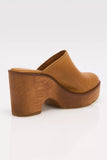 Free People Hudson Wedge Clog Luggage Leather