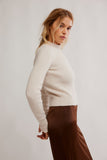 Free People Even After Pullover Almond Milk Heather