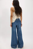 Free People Breezy Denim Pull On Cobalt