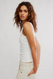Free People Night Shine Tank Clean Ivory