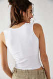 Free People Clean Lines Muscle Cami White
