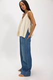Free People Breezy Denim Pull On Cobalt