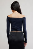 Free People Round Two Off The Shoulder Black