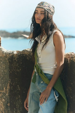 Free People Jamie Henley Tank Clean Ivory