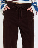 DAZE Villa Pant Drawstring Barrel Pant Chocolate