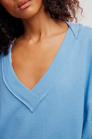 Free People Staycation Pullover Blissful Blue