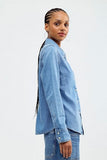Free People Benny Slim Denim Harbor Blue