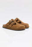 Free People Shoreditch Buckle Mule Camel Suede