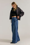 Free People Breezy Denim Pull On Cobalt