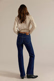 Free People Double Knot High-Rise Straight Bootcut Jeans Aegean