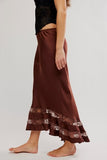 Free People Long Lost Lover 1/2 Slip Spiced Chocolate