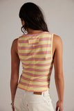 Free People Jamie Henley Stripe Butter Yellow Combo
