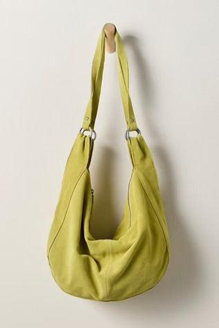 Free People Roma Suede Tote Apple Green